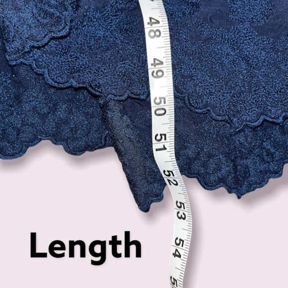 Jade by Johnny Was Sapphire Blue Maxi Dress Embroidered Button Womens Size Small - Picture 8 of 11